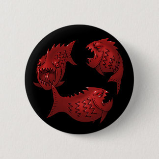 Red Fish 6 Cm Round Badge