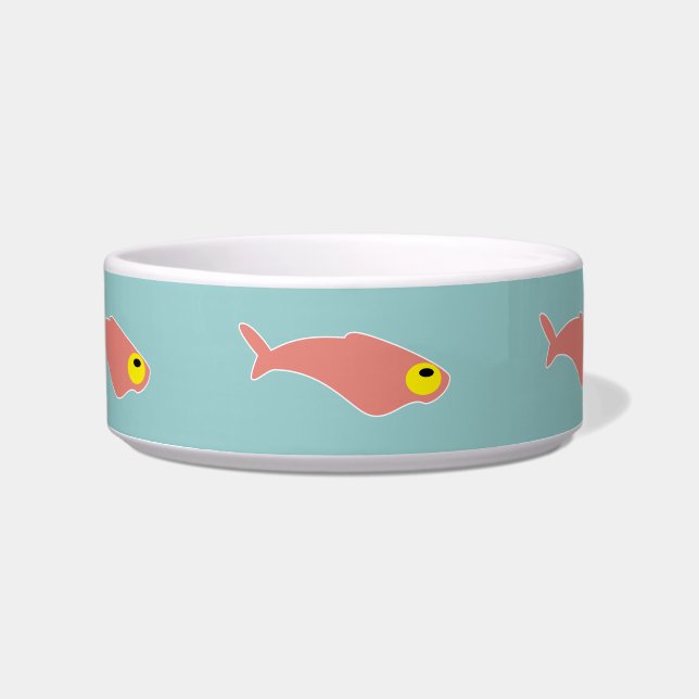 Red Fish Cat Bowl (Front)
