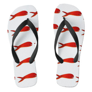 red fish design jandals