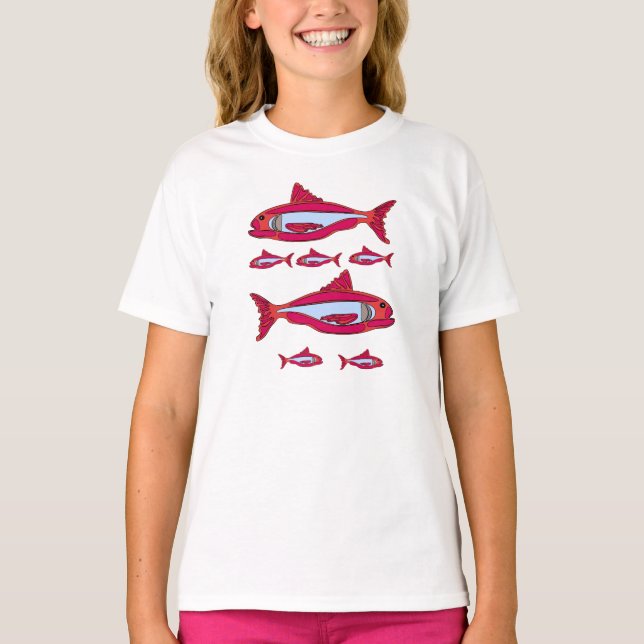 Red Fish For Kids T-Shirt (Front)