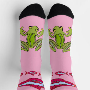 Red Fish@Frog Crew Socks