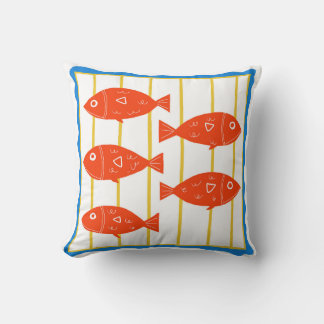 Red Fish Nautical Pillow