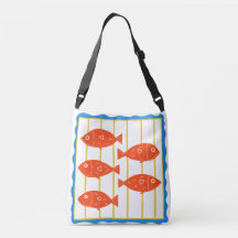 Red Fish Nautical Tote
