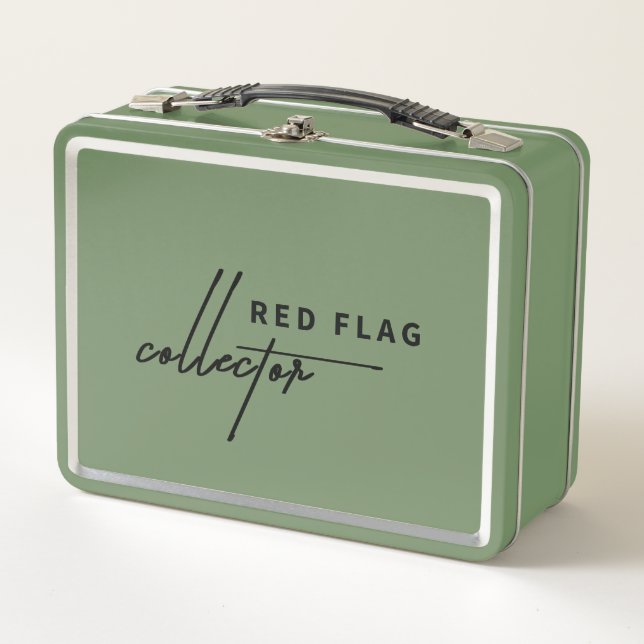 “Red Flag Collector” Lunch Box (Front)