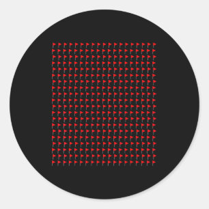 Red Flags Meme Lover Trendy Funny Social Classic Round Sticker