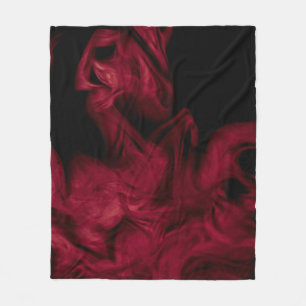 Red flame fleece blanket