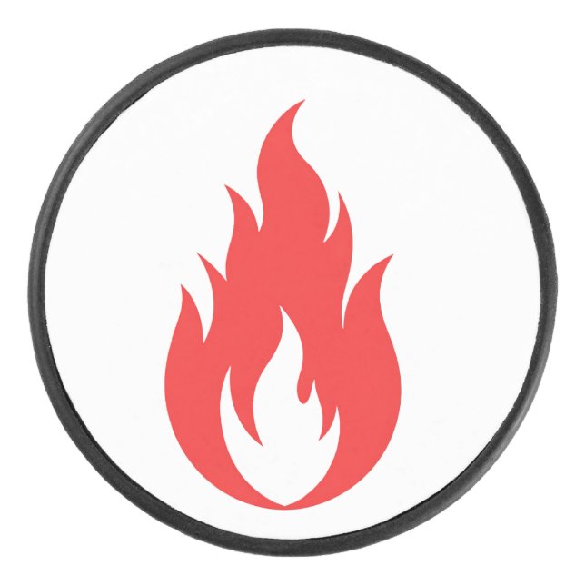 Red flame hockey puck (Front)