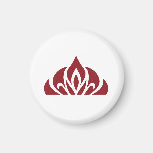 red flame logo on magnet