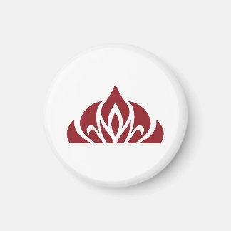 red flame logo on magnet