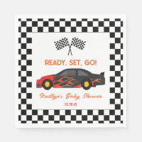 Red Flame Race Car Ready Set Go Baby Shower