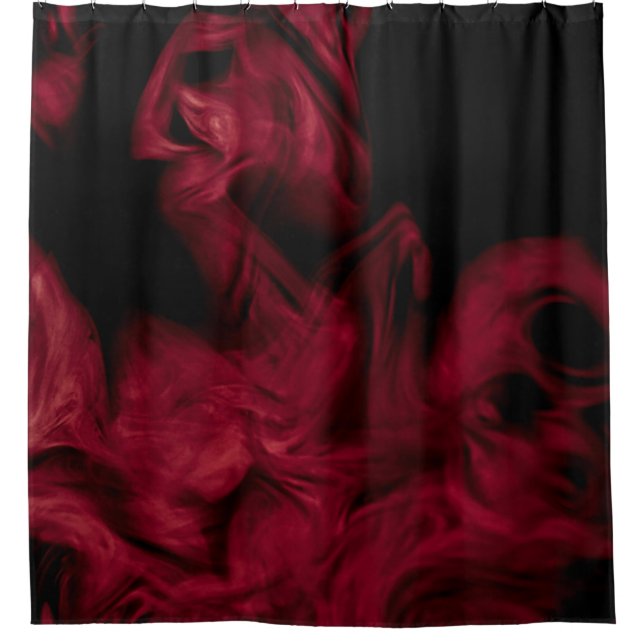 Red flame shower curtain (Front)