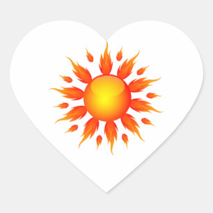 red flame sun ecology graphic.png heart sticker