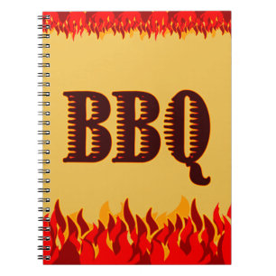 Red Flames BBQ Recipe Notebook