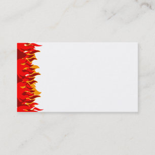 Red Flames Business Card Template