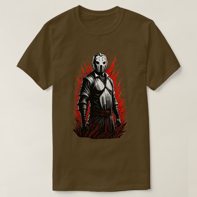 Red Flames Jason T-Shirt (Design Front)