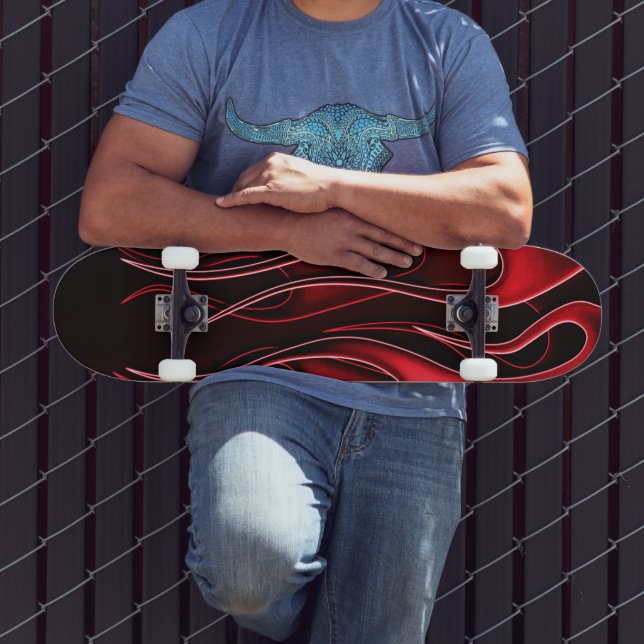 Red Flames Skateboard (Outdoor 3)