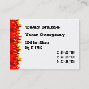 Red Flames Western Business Card Template