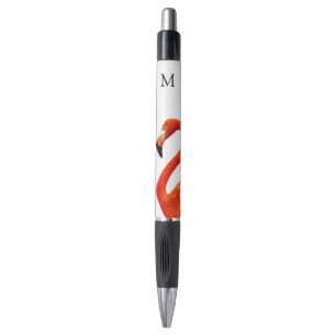 Red Flamingo and Monogram Pen