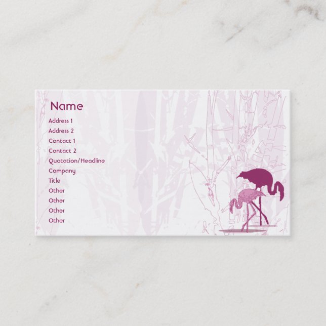 Red Flamingo - Business Card (Front)