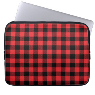 Red Flannel Buffalo Check Pattern Laptop Sleeve
