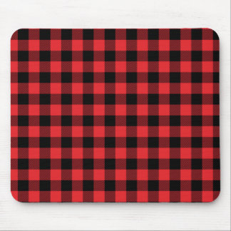Red Flannel Buffalo Check Pattern Mouse Pad