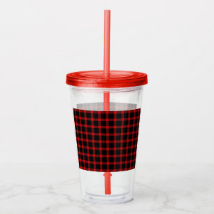 Red flannel Christmas/winter Acrylic Tumbler