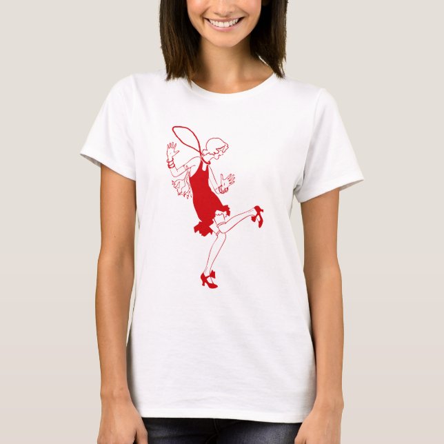 red flapper girl T-Shirt (Front)