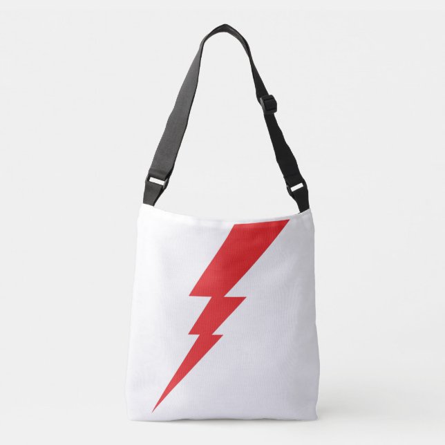 Red Flash Lightning Bolt Crossbody Bag (Front)