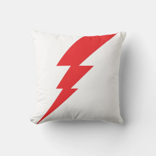 Red Flash Lightning Bolt Cushion