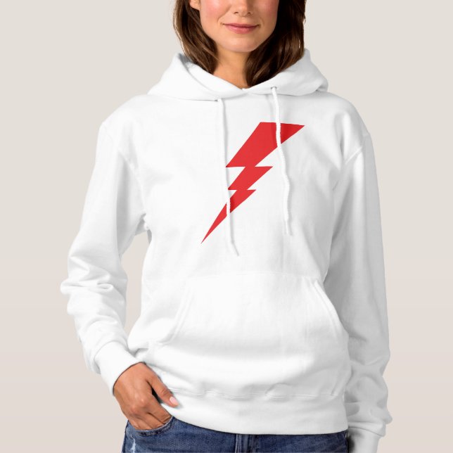 Red Flash Lightning Bolt Hoodie (Front)