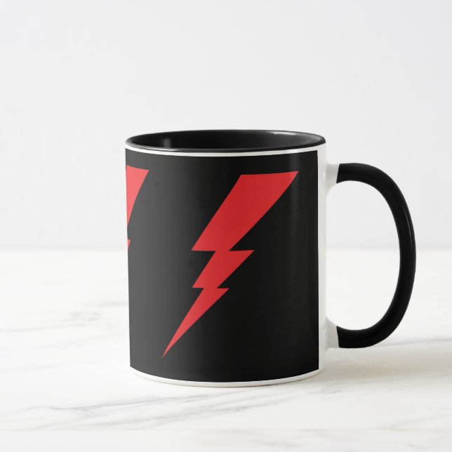 Red Flash Lightning Bolt Mug (Right)