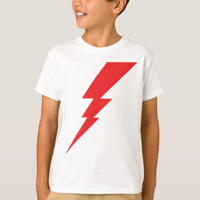 Red Flash Lightning Bolt T-Shirt (Front)