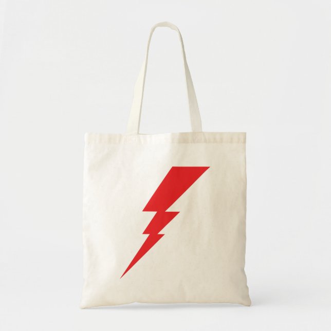 Red Flash Lightning Bolt Tote Bag (Front)