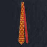 Red Fleur De Lis Pattern. Tie<br><div class="desc">Classy tie for the special Gent in your life. Gold Fleur De Lis on a red background. Very stylish piece of neck wear.</div>