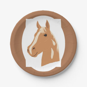 Red Flight the Happy Horse Paper Plate