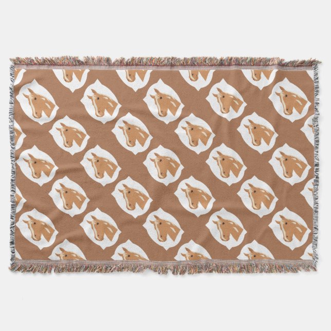 Red Flight the Happy Horse Throw Blanket (Front)