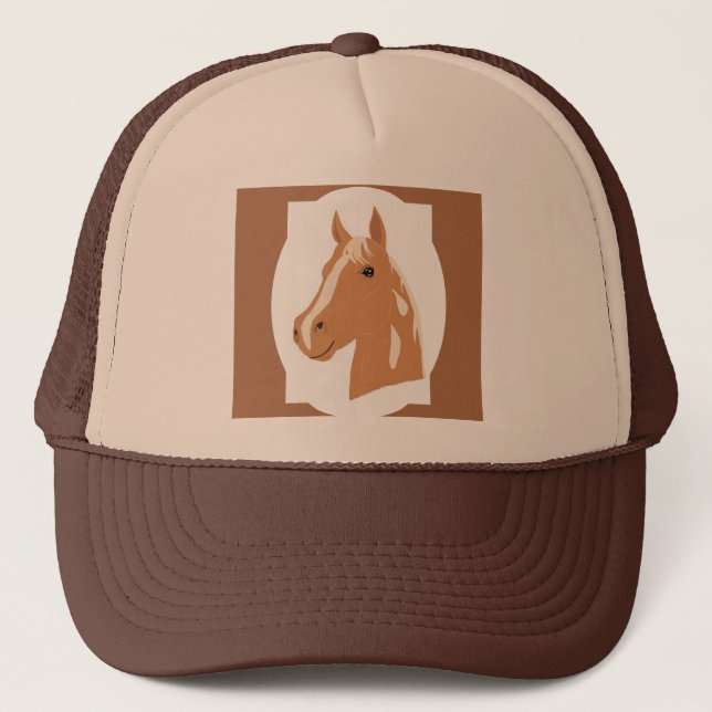 Red Flight the Happy Horse Trucker Hat (Front)