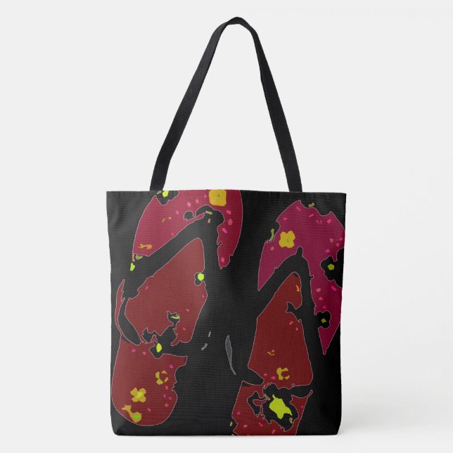 Red Flip Flop Tote Bag (Front)