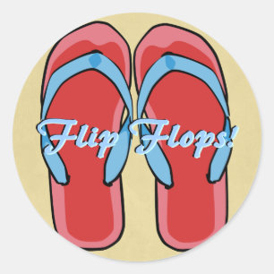 Red Flipflops Sticker