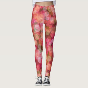 Red Floating Colour  Leggings