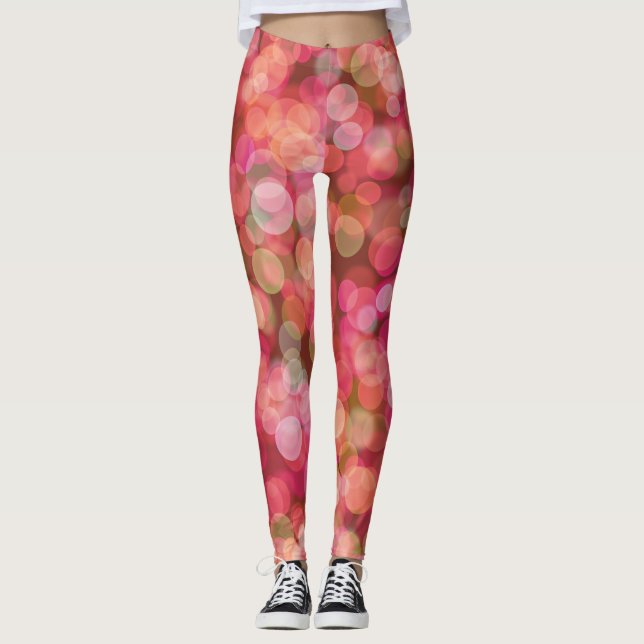Red Floating Colour  Leggings (Front)