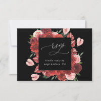 Red Floral Black w Meal RSVP