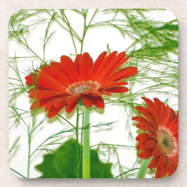Red Floral Coaster (Front)