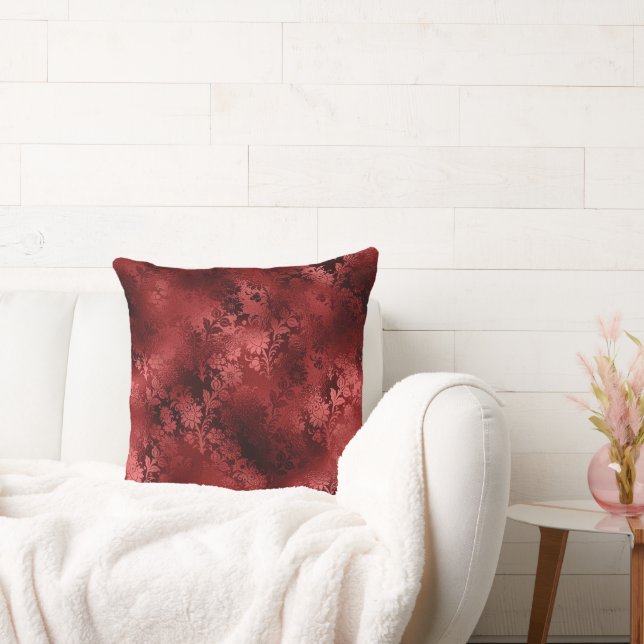 Red Floral Cushion (Couch)