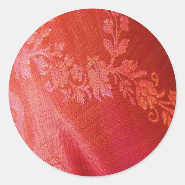 Red Floral Elegance Sticker - Customisable (Front)