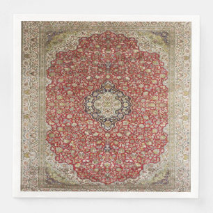 Red floral flower persian turkish decoupage   napkin