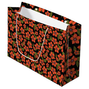Red floral Gift Bag