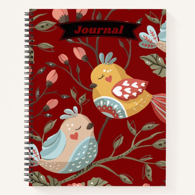 Red Floral Journal (Front)