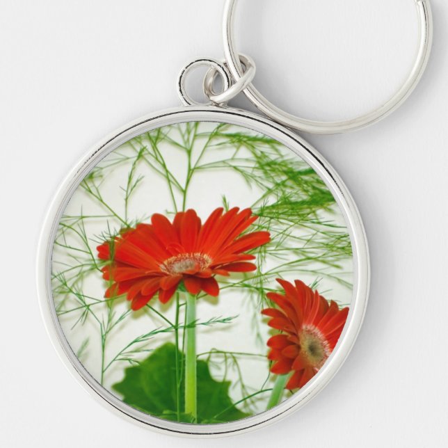 Red Floral Key Ring (Front)