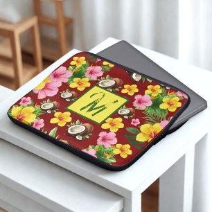 Red Floral Laptop Sleeve